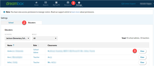 dreambox settings educators view